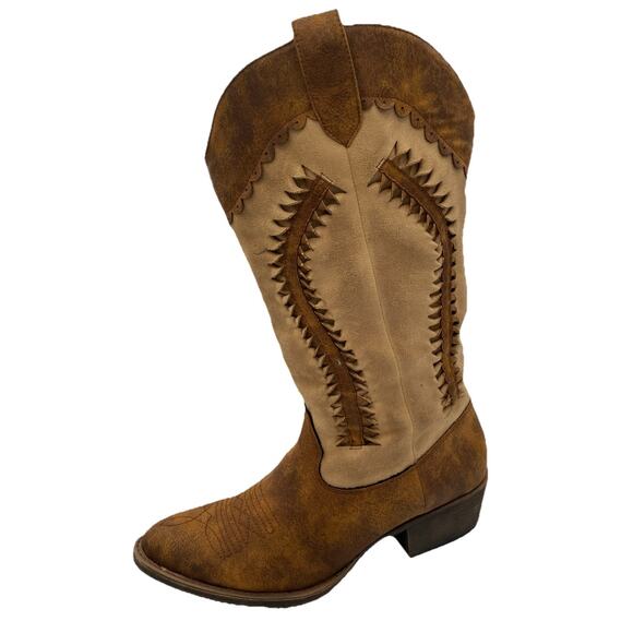 Matisse "Rangler" Scallop Detailed Western-Style Mid-Calf Boots Sz 10 M - Picture 1 of 8